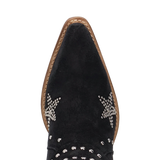 Women's Lucky Stars Suede Leather Boot Black Color - Dingo