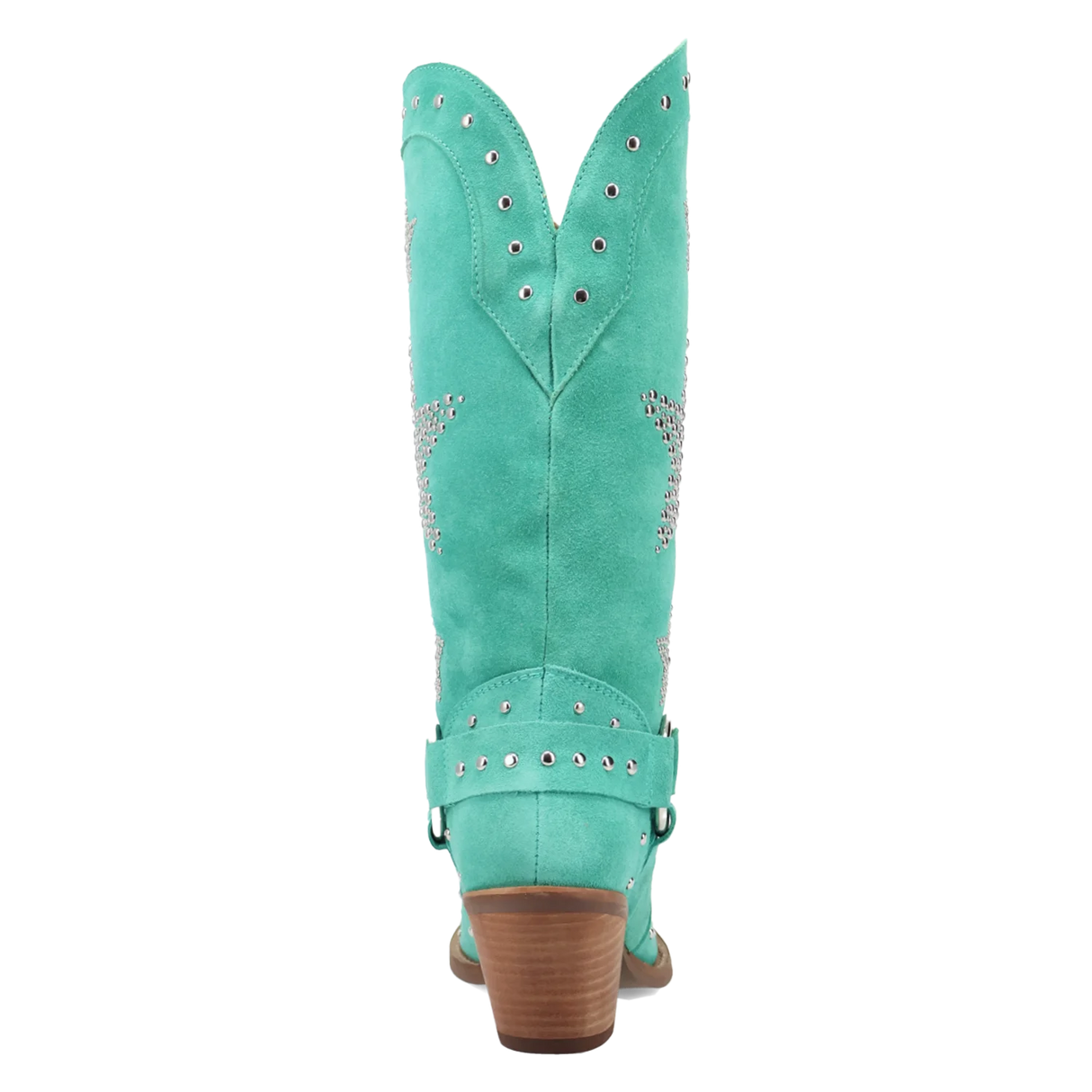 Women's Lucky Stars Suede Leather Boot Green Color - Dingo