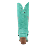Women's Lucky Stars Suede Leather Boot Green Color - Dingo