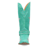 Women's Lucky Stars Suede Leather Boot Green Color - Dingo