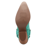 Women's Lucky Stars Suede Leather Boot Green Color - Dingo