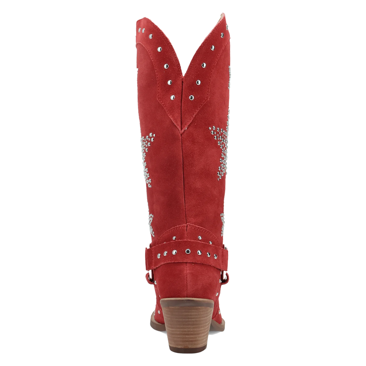 Women's Lucky Stars Suede Leather Boot Red Color - Dingo