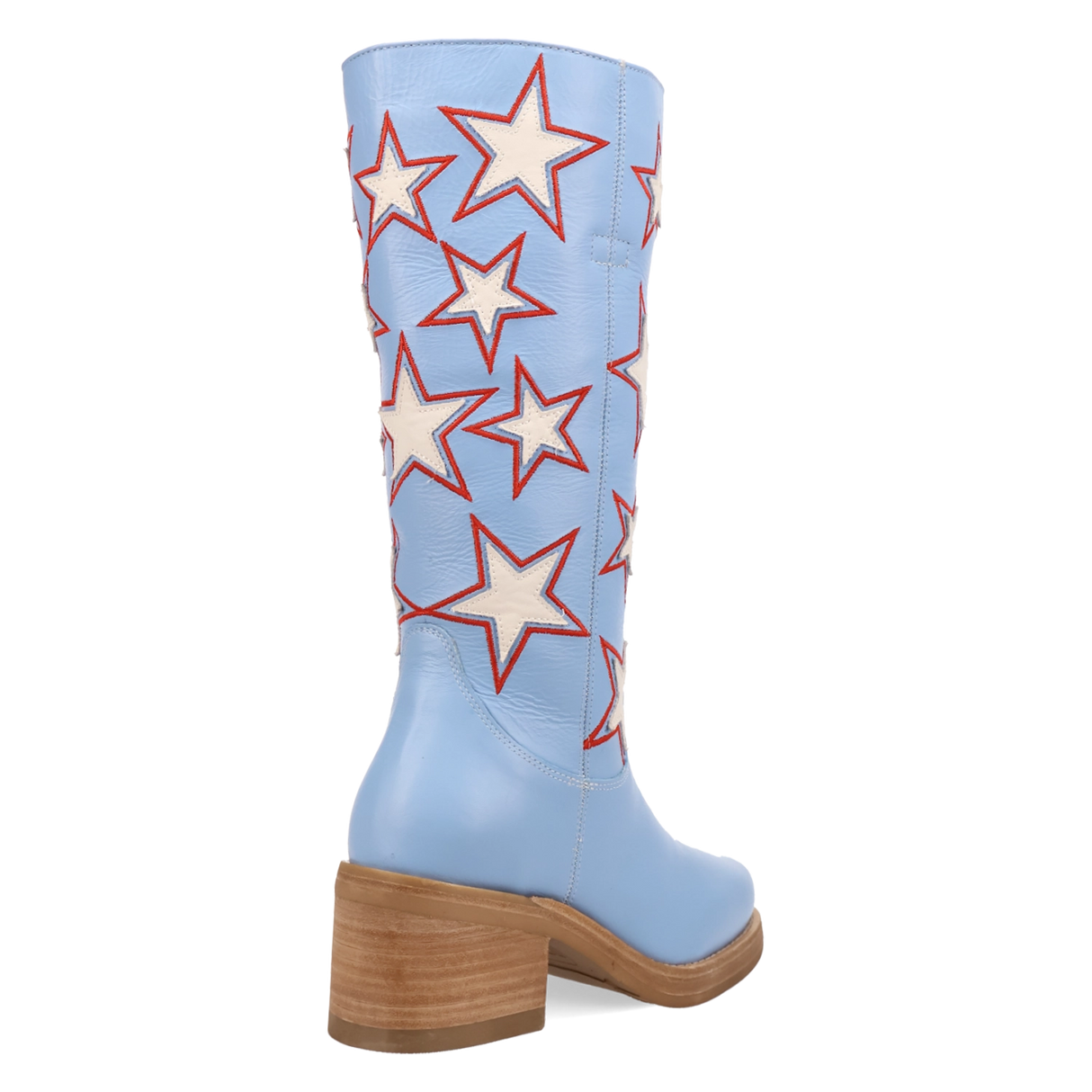 Women's American Dream Leather Round Toe Boots Blue Color - Dingo