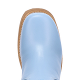 Women's American Dream Leather Round Toe Boots Blue Color - Dingo