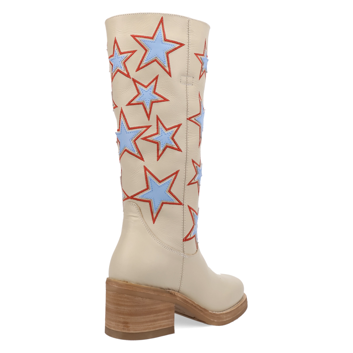Women's American Dream Leather Round Toe Boots Cream Color - Dingo