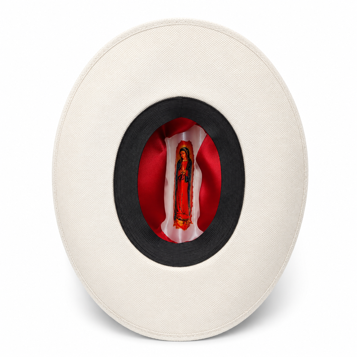Sombrero vaquero para nina de telar 1x1 edicion Virgen de Guadalupe con toquilla imitacion avestruz color rosa y pluma genuina Hooch Boots HSN31 vista 4