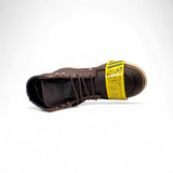 Bota de trabajo de 6" para hombre punta moc con casquillo de composite de piel genuina color chocolate con suela de hule antiderrapante resistente a aceite Hooch Boots H801C94