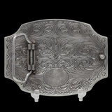 Hebilla Vaquera Rectangular en Plata Logo - Ariat - M&F Western Products back