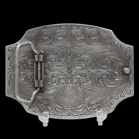 Hebilla Vaquera Rectangular en Plata Logo - Ariat - M&F Western Products back