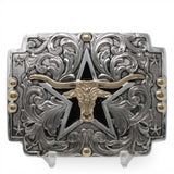 Hebilla Vaquera Rectangular con Estrella y Toro - Crumrine - M&F Western Products 