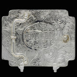 Hebilla Vaquera Rectangular con Estrella y Toro - Crumrine - M&F Western Products back
