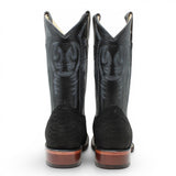 Botas de Piel Punta Cuadrada Piton Grabado Nobuck- Rodeo Imports