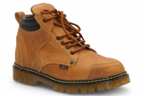 Bota de trabajo para hombre punta redonda de piel color miel con suela de hule transparente Hooch Boots H60151