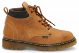 Bota de trabajo para hombre punta redonda de piel color miel con suela de hule transparente Hooch Boots H60151