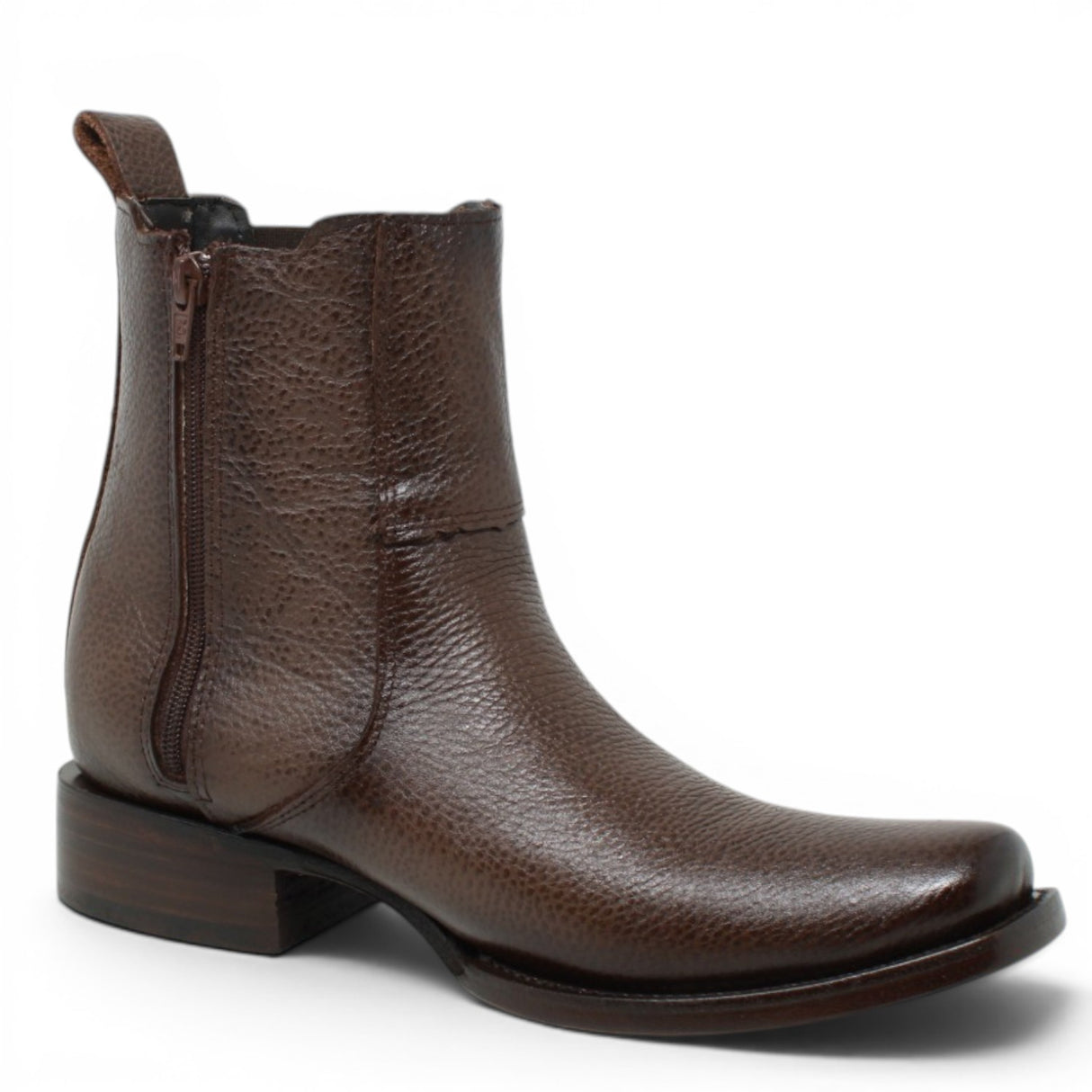 Leather Boot Square Dubai Toe For Men Honey Color-LC266