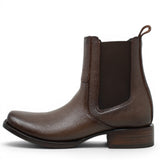 Leather Boot Square Dubai Toe For Men Honey Color-LC266