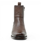 Leather Boot Square Dubai Toe For Men Honey Color-LC266