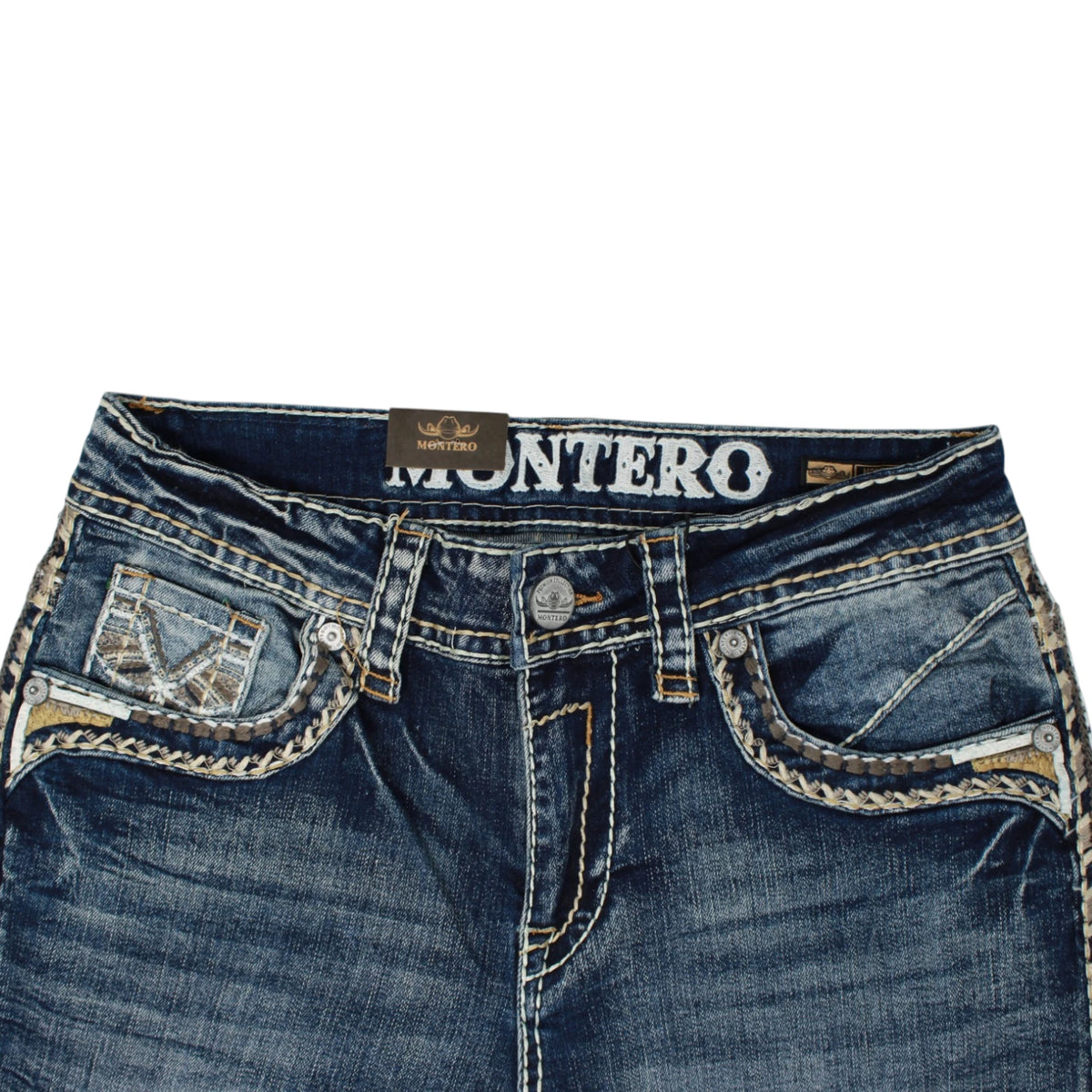 Montero Men's Modern Bootcut Denim Blue Jeans-MON 4678
