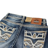 Montero Men's Modern Bootcut Denim Blue Jeans-MON 4678