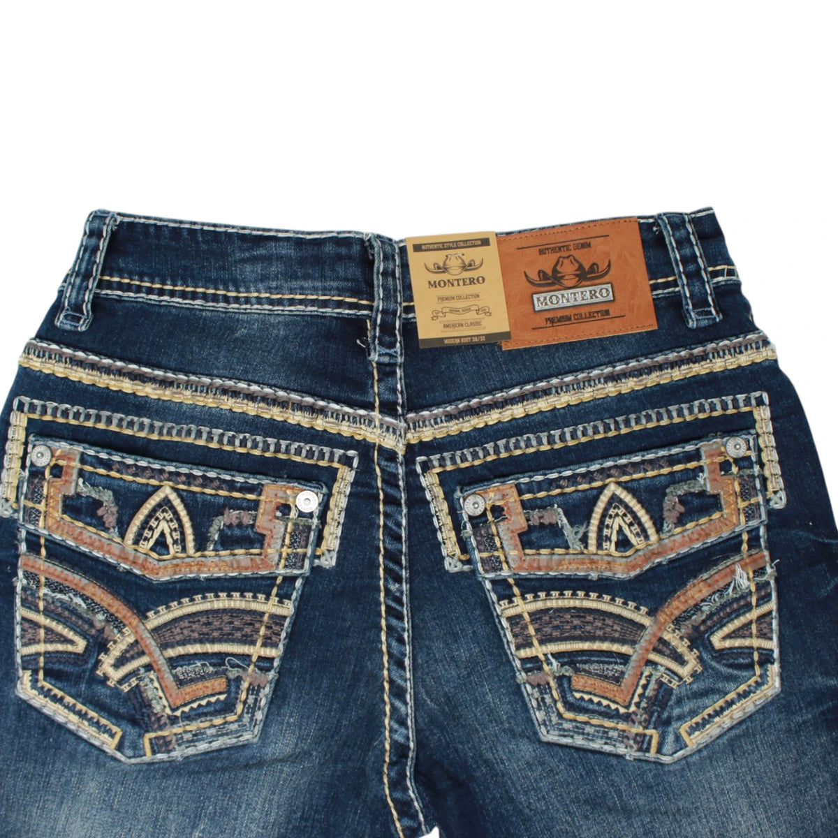 Montero Men's Blue Modern Boot Denim Jeans-MON 4679