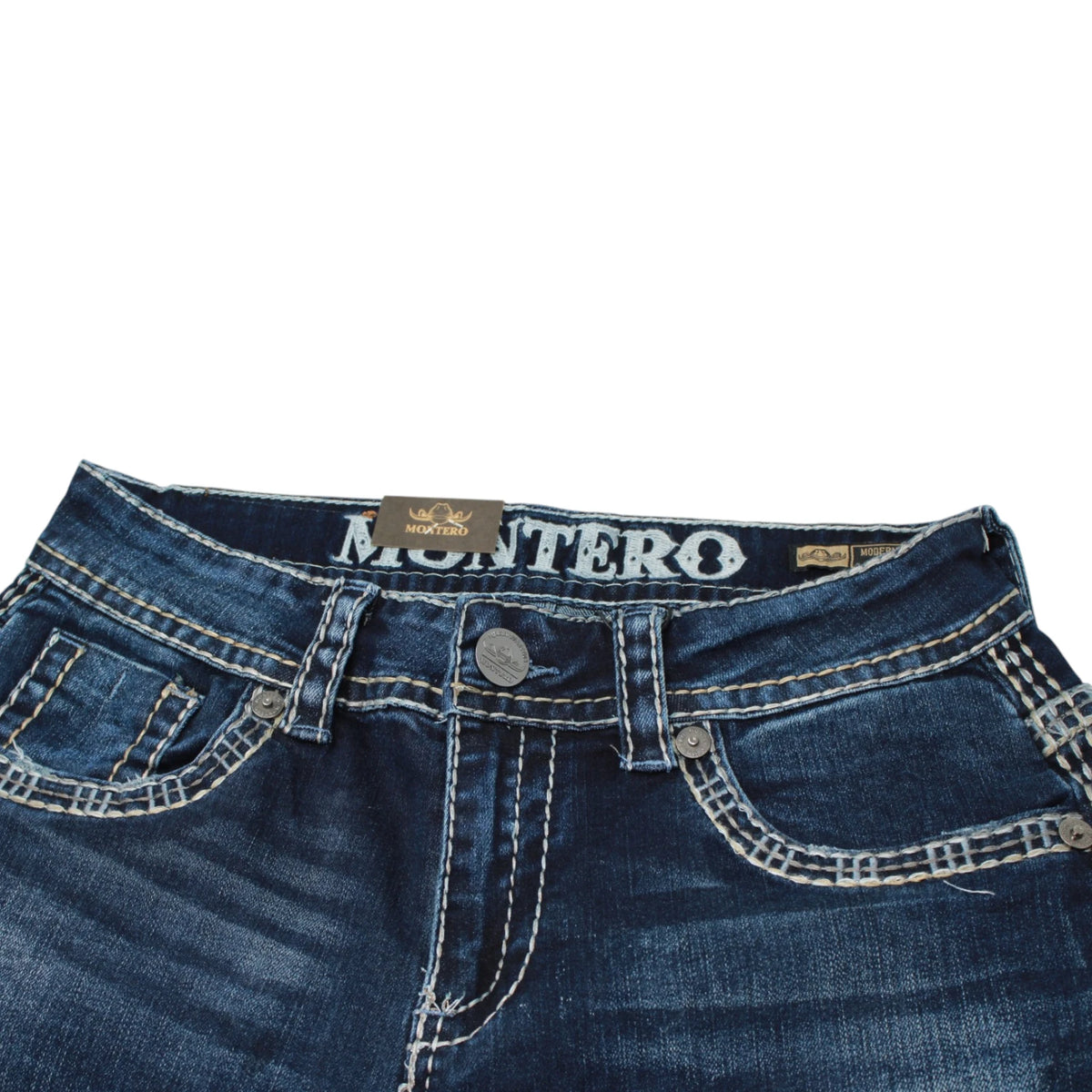Montero Men's Modern Bootcut Denim Blue Jeans-MON 4682