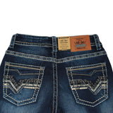 Montero Men's Modern Bootcut Denim Blue Jeans-MON 4682