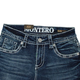 Montero Men's Modern Bootcut Denim Blue Jeans-MON 4682