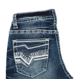 Montero Men's Modern Bootcut Denim Blue Jeans-MON 4682