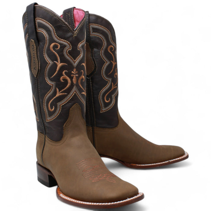 Botas de Cuero Grasso para Mujer en Horma Rodeo Q3225459