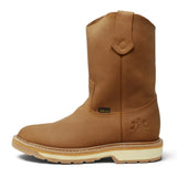 Bota de trabajo Diegos para hombre color Cajeta con horma Roper, punta redonda y suela de doble densidad. afuera