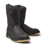 Bota de trabajo Diegos para hombre color choco con horma Roper, punta redonda y suela de doble densidad. par