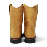 Bota de trabajo para hombre de piel con punta redonda y suela de hule Tractor de alta tracción, disponible en miel, back