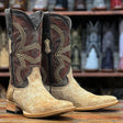 Tanner Mark Men's Square Toe Leather Boots Honey Hair Cowhide TM205565 - Tanner Mark Boots