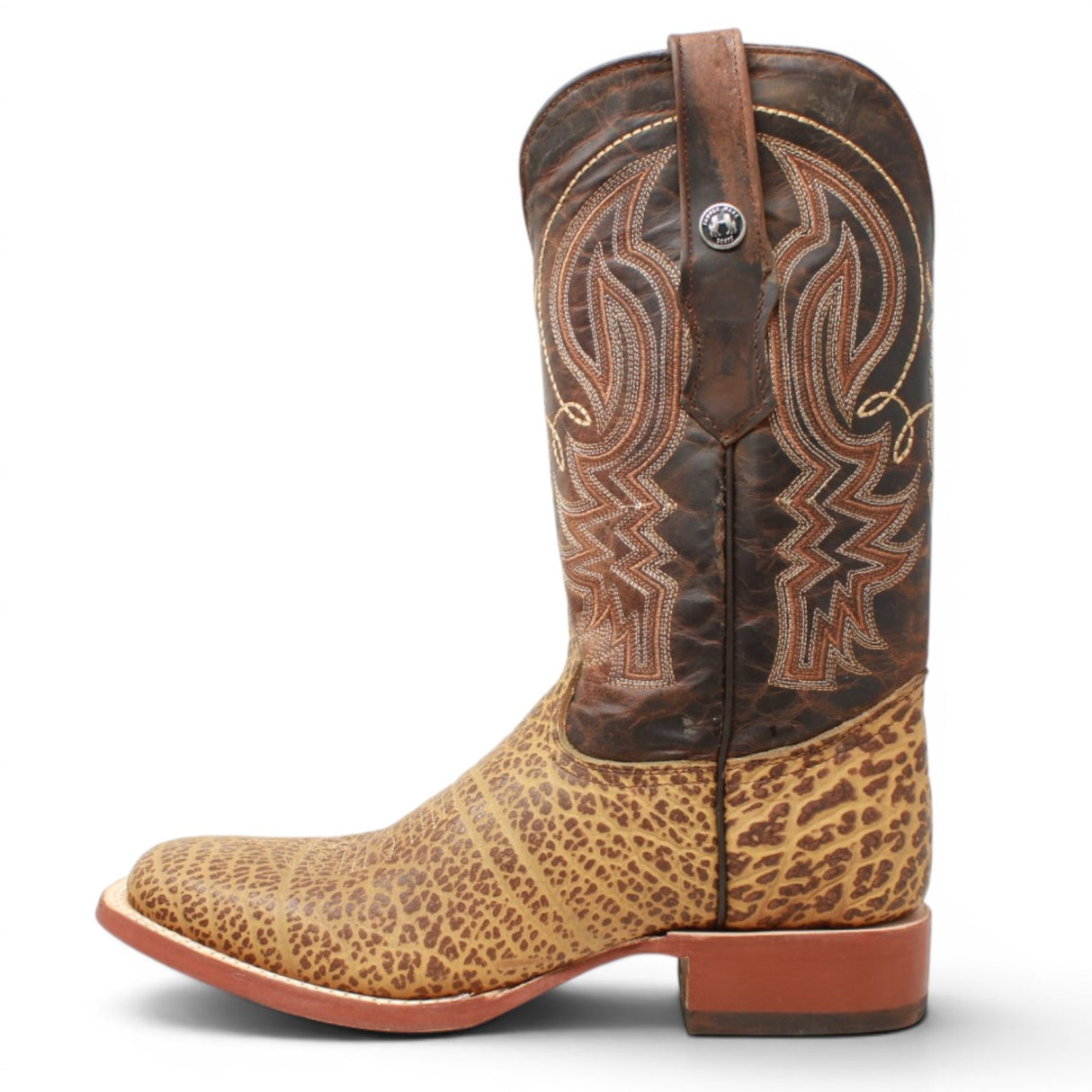 Men's Bull Hide Leather Square Toe Boots in Honey - Tanner Mark Boots
