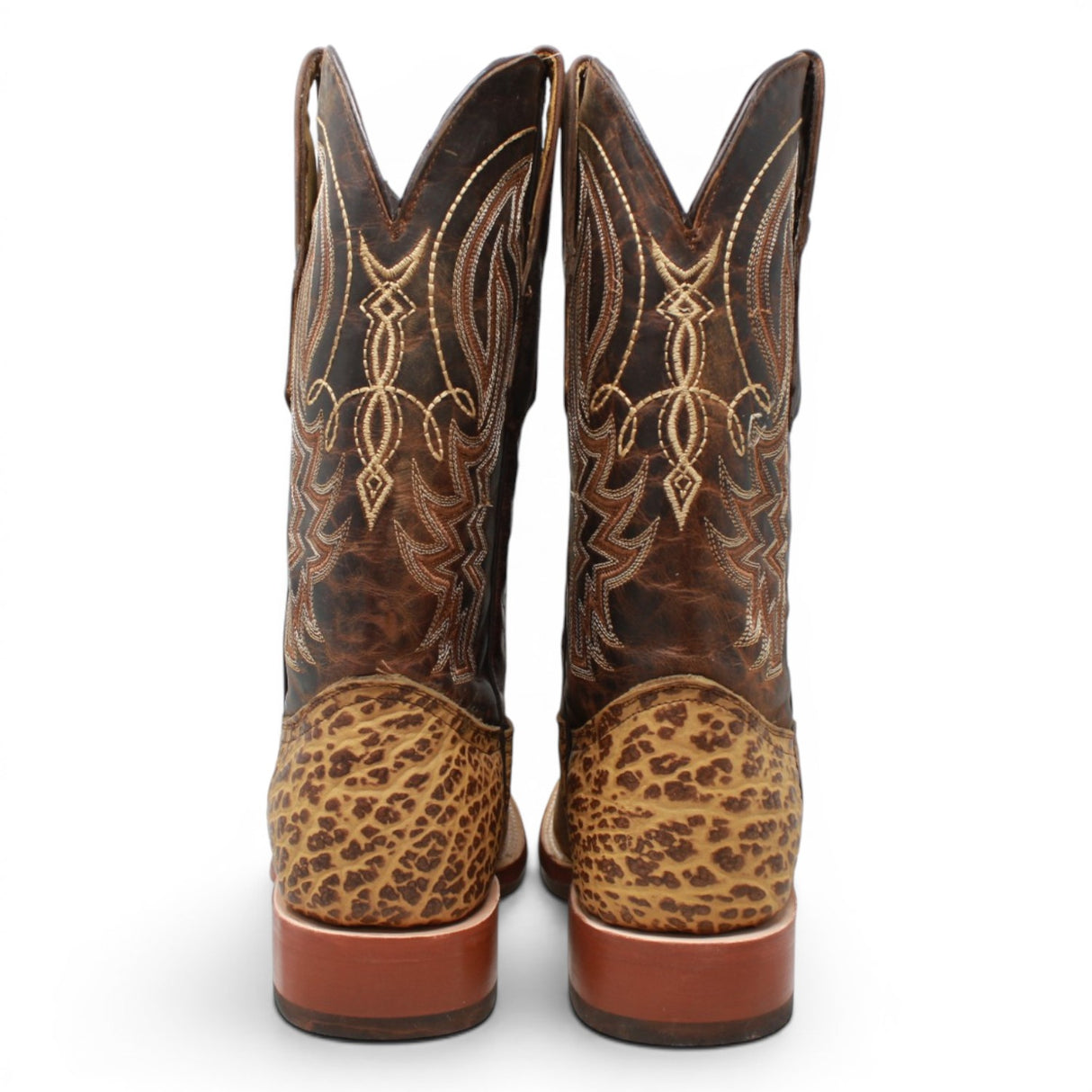 Men's Bull Hide Leather Square Toe Boots in Honey - Tanner Mark Boots