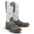 Men's Ruff Out Leather Square Toe Boots in Grey - Tanner Mark Boots