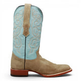 Men's Ruff Out Leather Square Toe Boots in Sand - Tanner Mark Boots