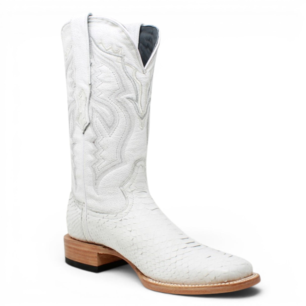Black Label Cowboy Boots with Ostrich-Style Engraving – Cognac