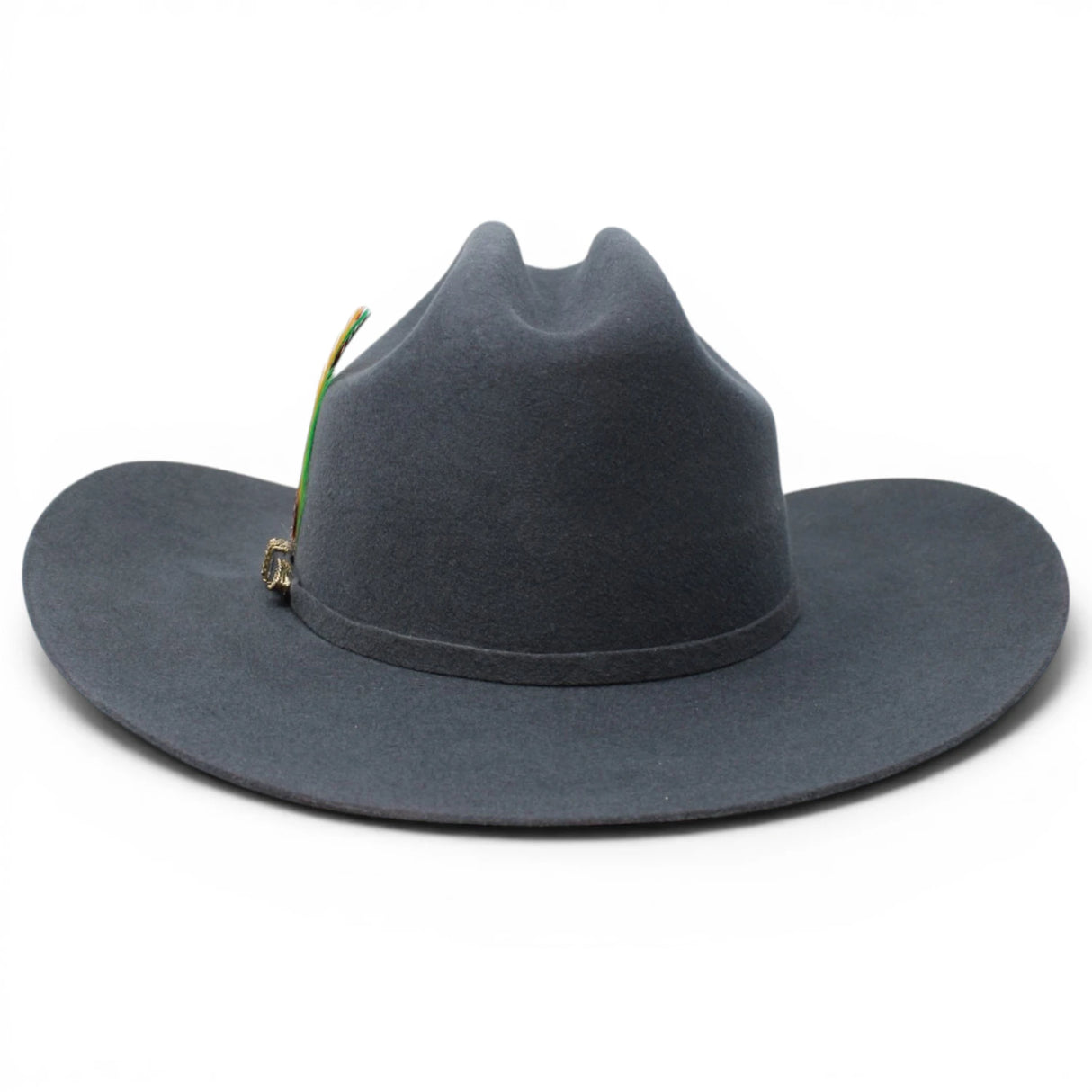 Gray Texan 20X Sinaloa Style (Chaparral) with Feather – Tombstone Hats