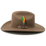 Texana Walnut 20X Sinaloa Style (Chaparral) with Feather – Tombstone Hats