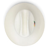 Sombrero Calidad 100,000X Horma Panama Copa Baja con Plumas WD