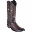 Western Men's Original Faded Brown Caiman Belly Dubai Square Toe Boot - Wild West Boots - Side View