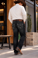 Montero Men's Blue Modern Boot Denim Jeans-MON 4679