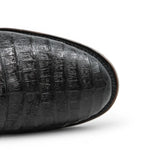 Black Men's Print Caiman Belly Round Toe Boots -Black Lable - Tanner Mark Boots