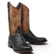 Black Men's Print Caiman Belly Round Toe Boots -Black Lable - Tanner Mark Boots
