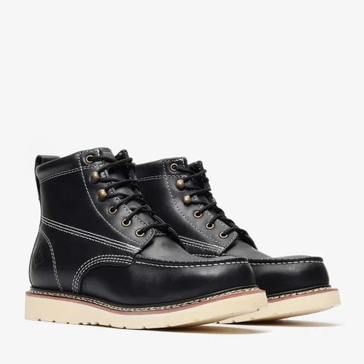 Black moc toe work boots online