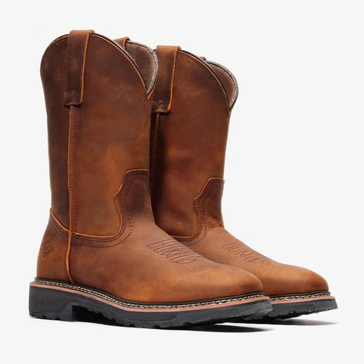 Bonanza Rancher Grit 12" Square Toe Wellington Boots - Crazy Brown - Bonanza Boots