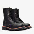 Bonanza Sierra 9" Logger Work Boots (Steel Toe) in Black - Bonanza Boots - Pair Side View