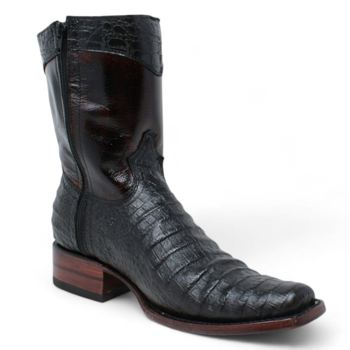 Bota Corta Dubai Imitacion Caiman Belly con Zipper - A&A Boots