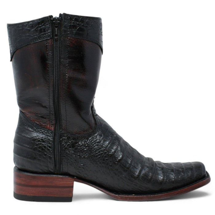 Bota Corta Dubai Imitacion Caiman Belly con Zipper - A&A Boots